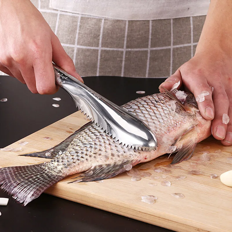 

Quick Remove Cooking Tools Fish Cleaning Peeler Stainless Steel Scraping Scales Device Fish Skin Brush 1Pcs Kitchen Gadgets