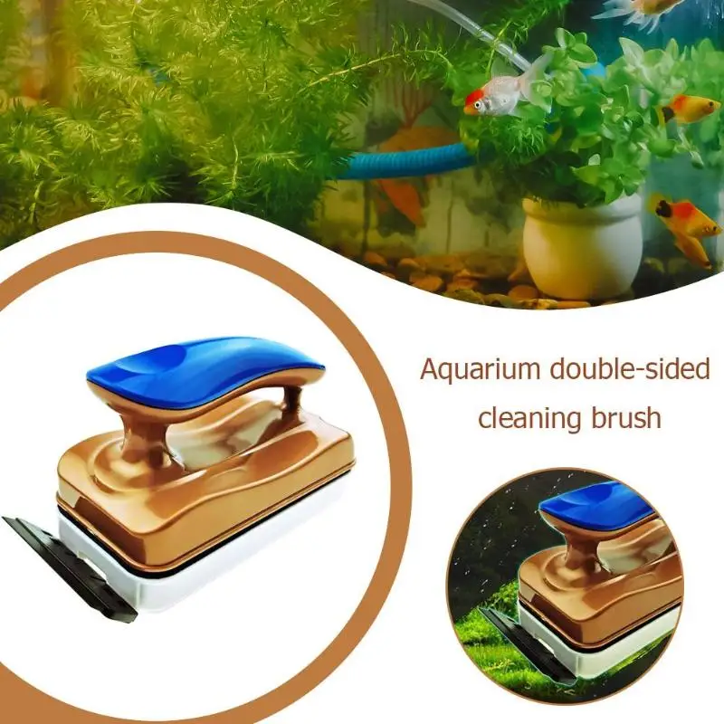 

Aquarium Fish Tank Cleaner Magnetic Fish Tank Brush with Handle Aquarium Glass Window Floating Cleaner