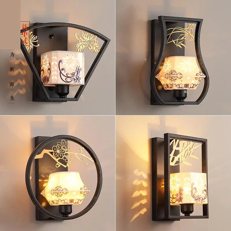 Chinese style Study room E27 Wall Lamp Bedside wall sconce Antique Wall light Hotel Loft Bedroom Villa Living room reading light Chinese style Study room E27 Wall Lamp Bedside wall sconce Antique Wall light Hotel Loft Bedroom Villa Living room reading light