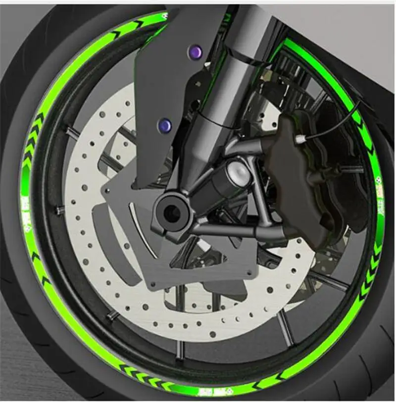 

Car Wheel Reflective Strips Stickers Motorcycle Tyre Decoration Sticker Motocross Bike Wheels Rims Tape Decals Car Styling R20
