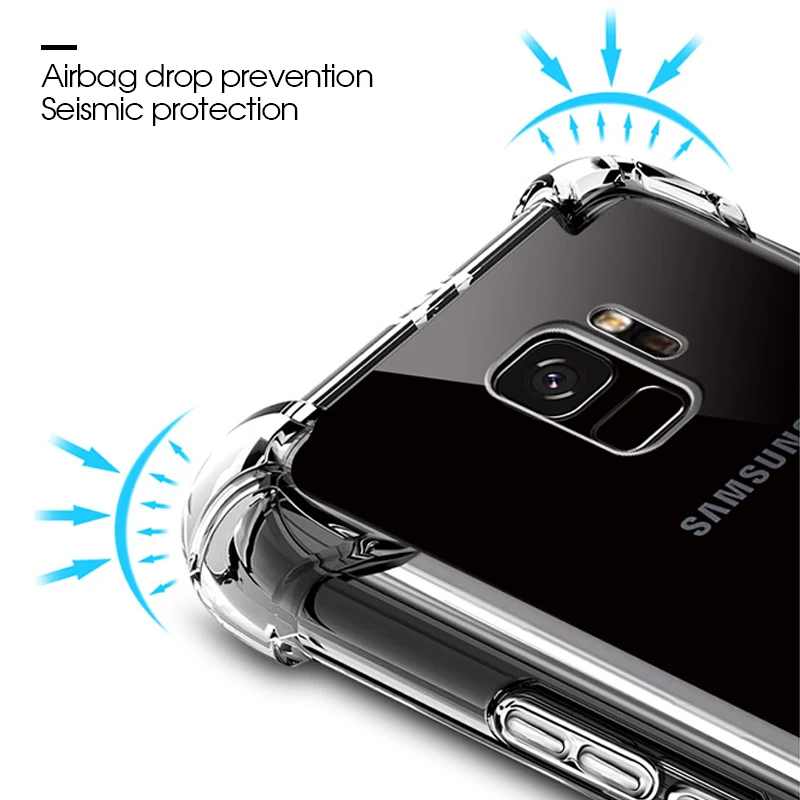 Мягкий прозрачный силиконовый чехол из ТПУ для Samsung Galaxy J3 J5 J7 2017 J4 J6 J8 A6 A8 Plus A7 2018 A6S