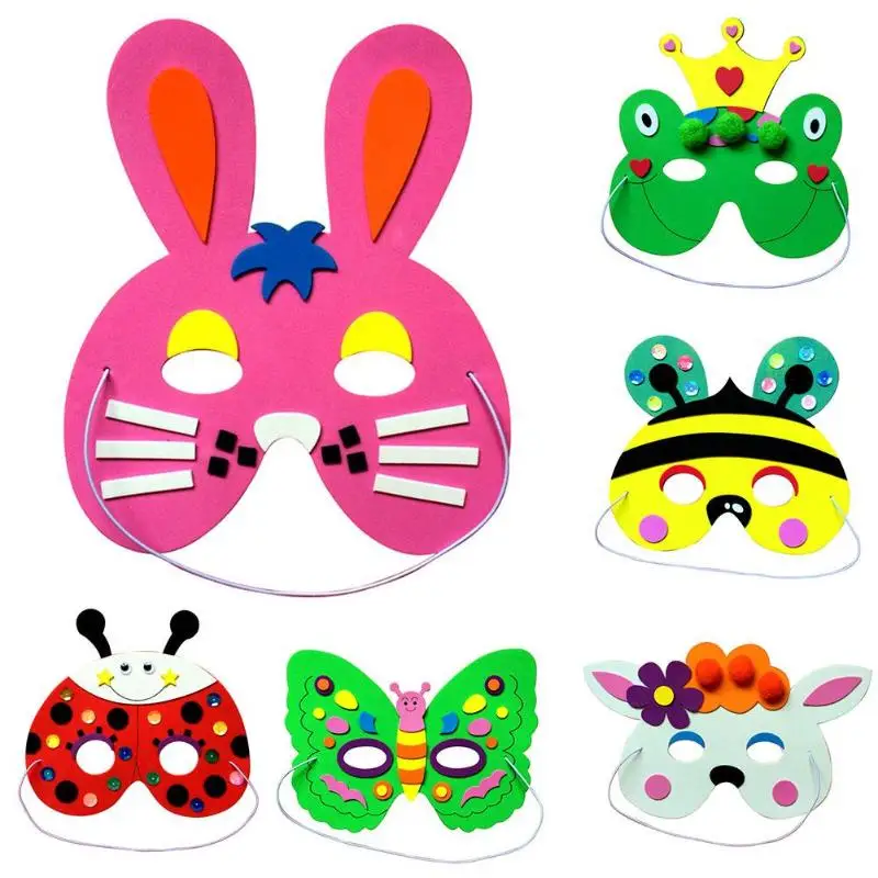 Маскарадная маска для костюмированной вечеринки с героями мультфильмов; яркие цветные детские маски для детского сада; милые забавные детские развивающие игрушки EVA
