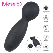 Meselo 10 Frequency Mini Magic Wand Vibrator Sex Toys For Woman Masturbator Dildo Erotic Adult Toys