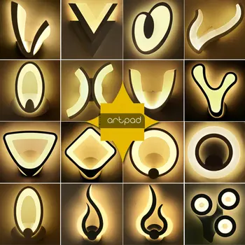 

Creative White Wall Lamp LED Rose Deer Round Square Flame Wall Light 3 Lights Changeable AC 110V 220V Bedside Reading Lights