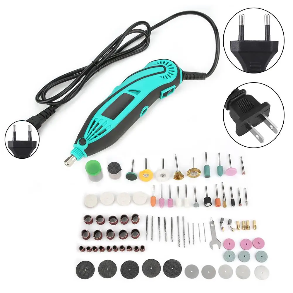 

130W Mini Electric Grinder Drill Variable Speed Rotary Tool Kit 110-220VAC fashion hot