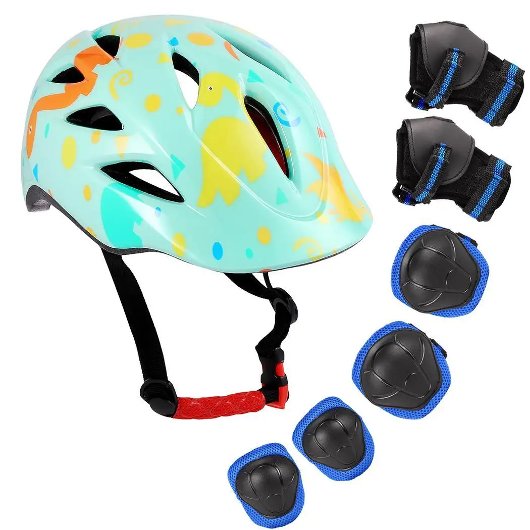 

Bicycle Kids Helmet Knee 0 Pads Helmet Wrist Children Protective 15 and Bike Elbow Set Skateboarding Skating Gear with