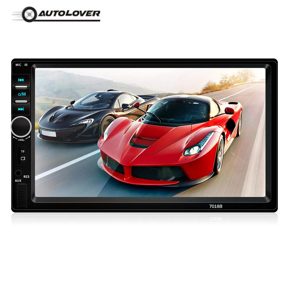 

7018B Car Multimedia Player 7-inch HD MP5 Player Bluetooth FM for iOS Android Phone Interconnect with Remote Controller