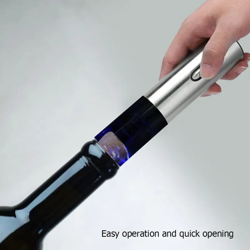 

Automatic Electric Wine Bottle Opener Corkscrew Automatic Wine Bottle Opener Kit Cordless With Foil Cutter And Vacuum Stopper