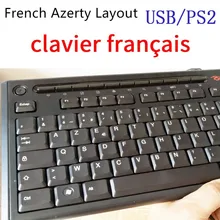1 шт., оригинальная французская раскладная клавиатура Azerty, проводная Водонепроницаемая клавиатура для acer, подлинный интерфейс USB/PS2
