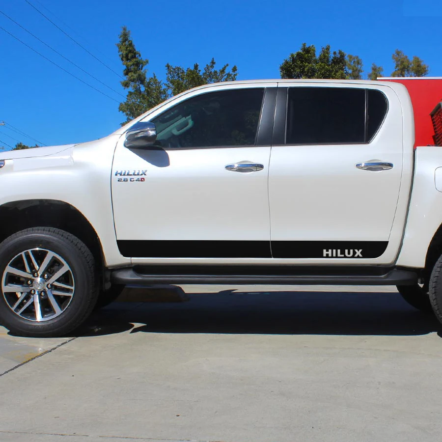 2 шт классные наклейки для автомобиля hilux гоночная боковая полоса графическая