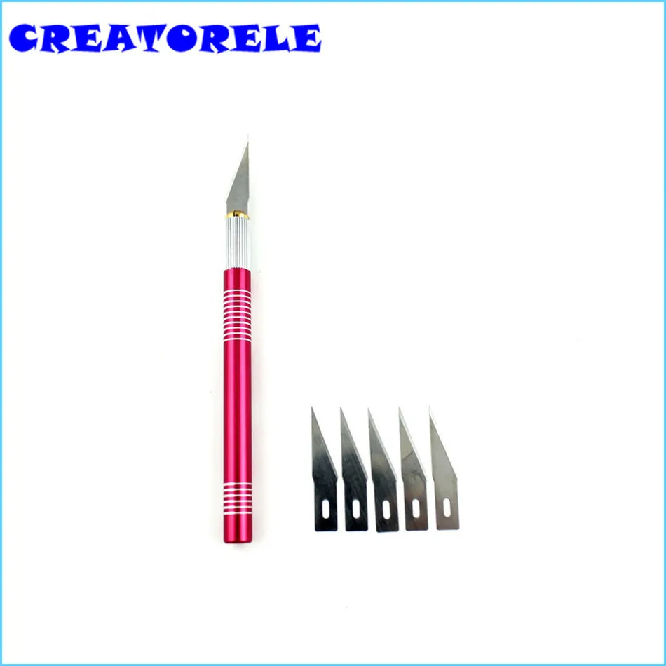 

Carving Knife 5 Blades Wood Tools Craft Sculpture Engraving Scalpel DIY Cutting PCB Circuit Board Repair New Paper Cutter