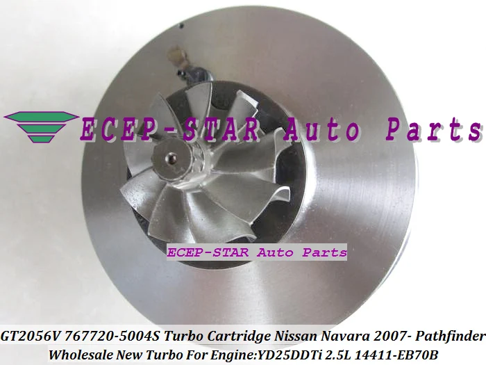 GT2056V 767720-5004S 14411-EB70B Turbo CHRA Cartridge Turbocharger Core NISSAN Thailand NAVARA 2007- Pathfinder YD25DDTi 2.5L (5)