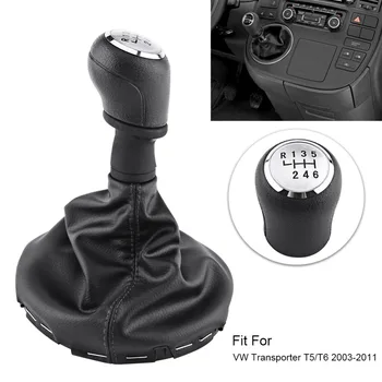 

6 Speed Car Gear Shift Knob Gearstick Gaiter Boot Kit For VW Transporter T5 / T6 (2003 2004 2005 2006-2011) Interior Parts