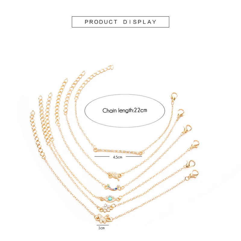 6 шт. в наборе, женский ювелирный браслет в виде листьев бабочек и глаз, браслет pandora со стразами и ручкой, аксессуары, подарочные товары для женщин, PC007