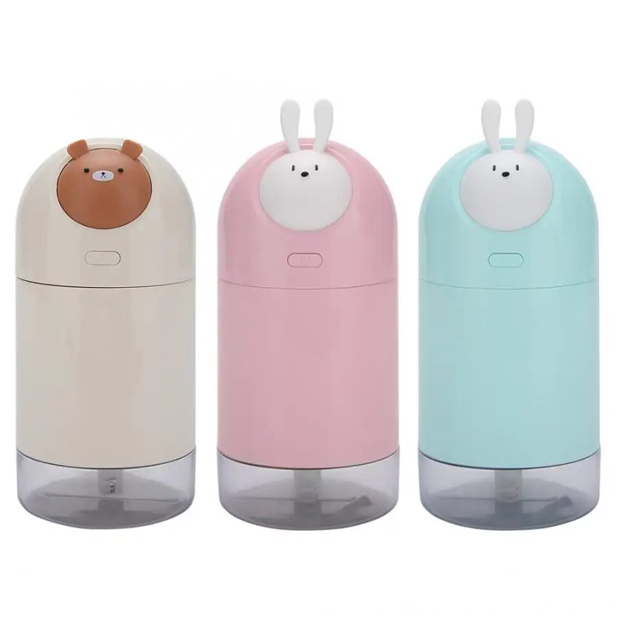 

280mL Mini USB Humidifier Cartoon Air Moisturizing Refresher for Home Office Car Ultrasonic Humidifier