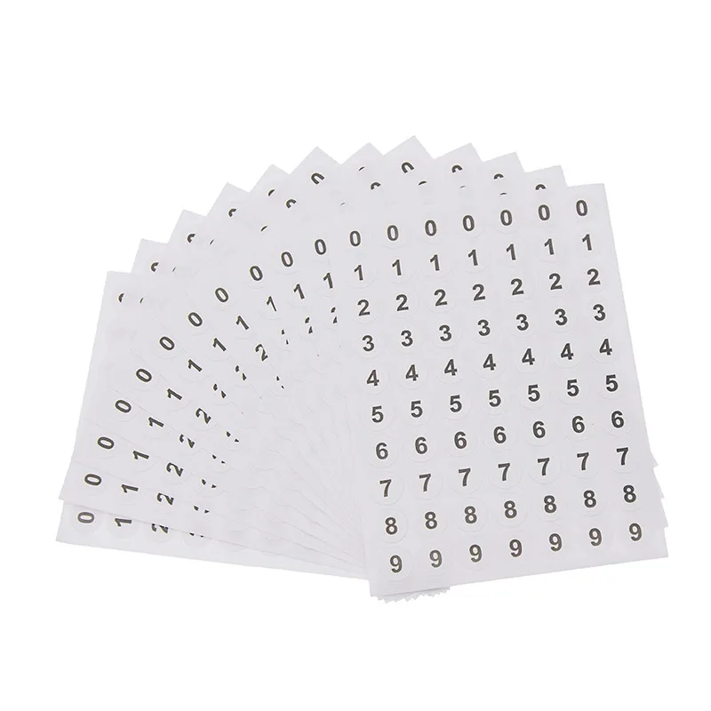 

12 Sheets Numbered 0-9 Round Label Sticker Self Adhesive Scrapbooking Stickers DIY Paper Crafts Drop Shipping