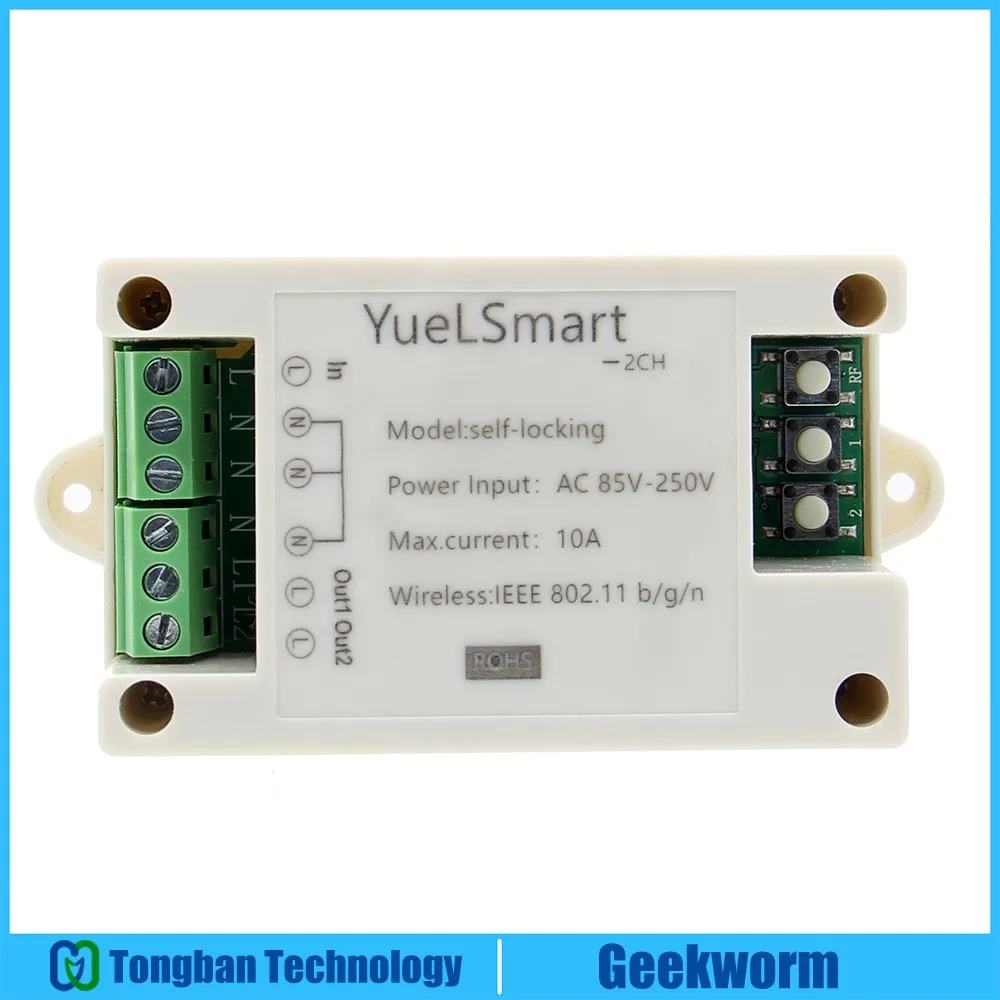 DIY 2 CH 10A AC 85 V 250 переключатель Wi Fi w/отсрочка таймера/приложение eWeLink Беспроводной