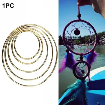 

50/80/120/160MM DIY Manual Dream Catcher Circle Rings Findings Hanging Round Iron Circles Handwork Connector Indian Net Crafts