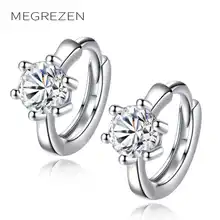 Женские маленькие серебряные серьги-гвоздики с камнями Кристалл гвоздики Циркон милые детские Серьги Подарки на год J104-5