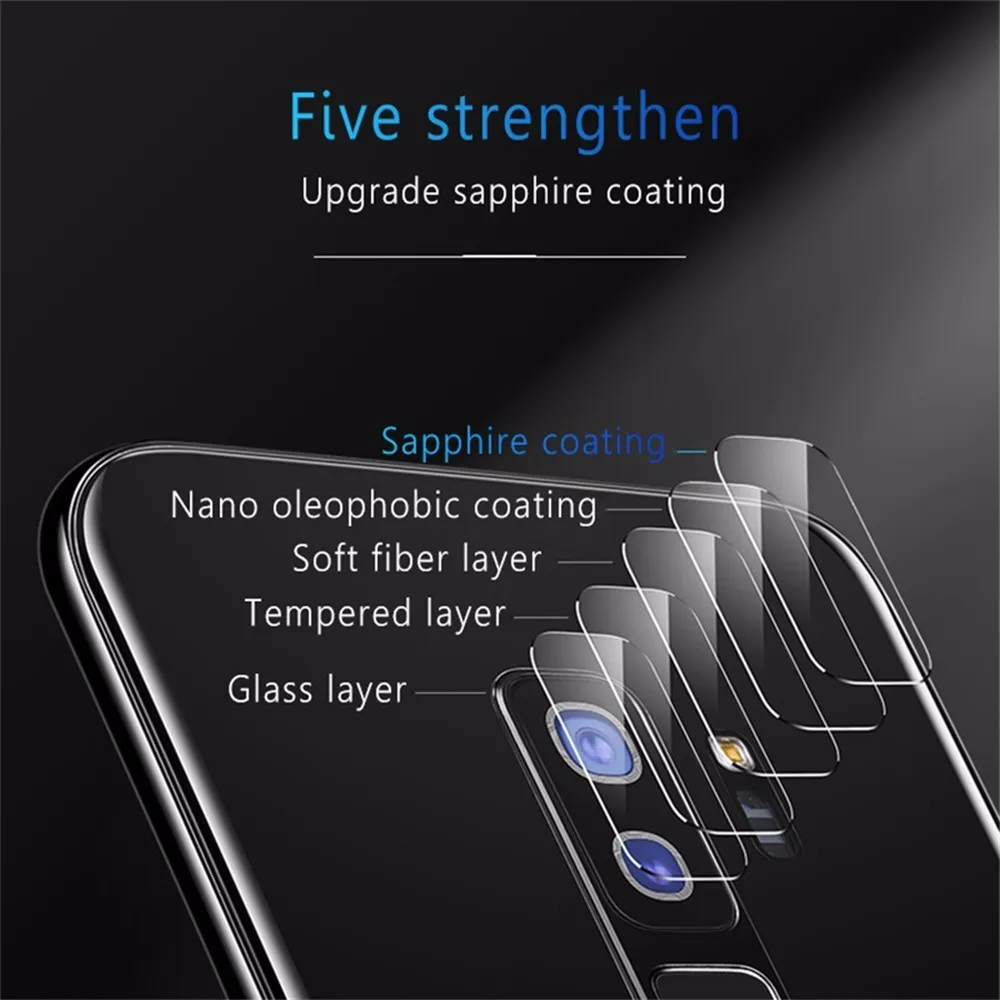 2 шт. закаленное стекло 21D для задней камеры Samsung Galaxy S8 S9 Plus Защитная пленка J4 J6 J8 J7 A8