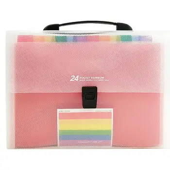 

Pockets Rainbow Color A4 Expanding File For Storage