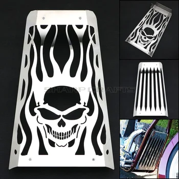 

Motorcycle Parts Skull Flame Polished Stainless Steel Radiator Cover Grill Guard Protector For Honda Fury VT1300 2010-2016