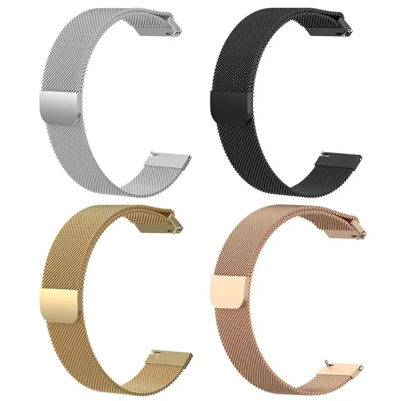 Metal Magnetic Milanese Loop Watch Band Bracelet Strap for TicWatch E2/S2 Easy to adjust size by magnetic button comfortable | Электроника