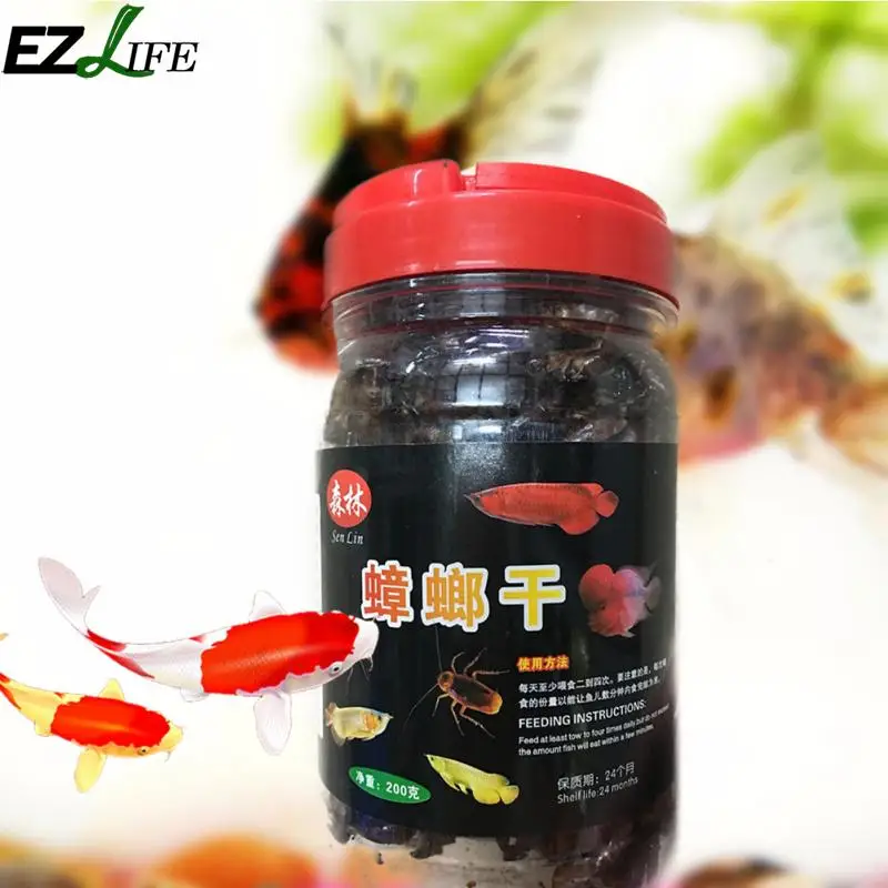 

EZLIFE Frozen Dried Cockroach Fish Feed Fish Food American Cockroach For Arowana Fish Feed PXP6364