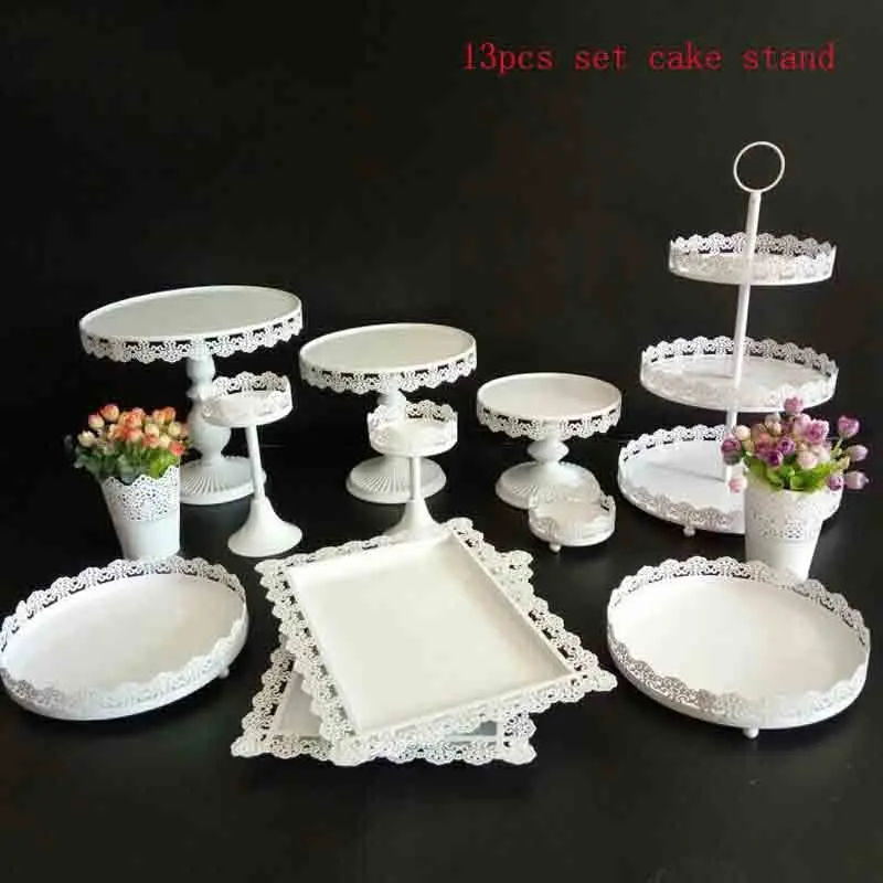 

high quality cake stand 13 pieces in set dessert table wedding party shower event supplier sweet table cake decoration