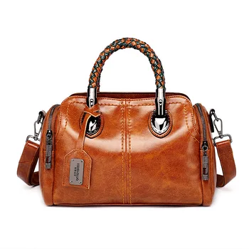 

Kajie 2019 Vintage Genuine Leather Women Bags Luxury Designer Handbags Famous Brands Tote Shoulder Bag Ladies Bolsa Feminina