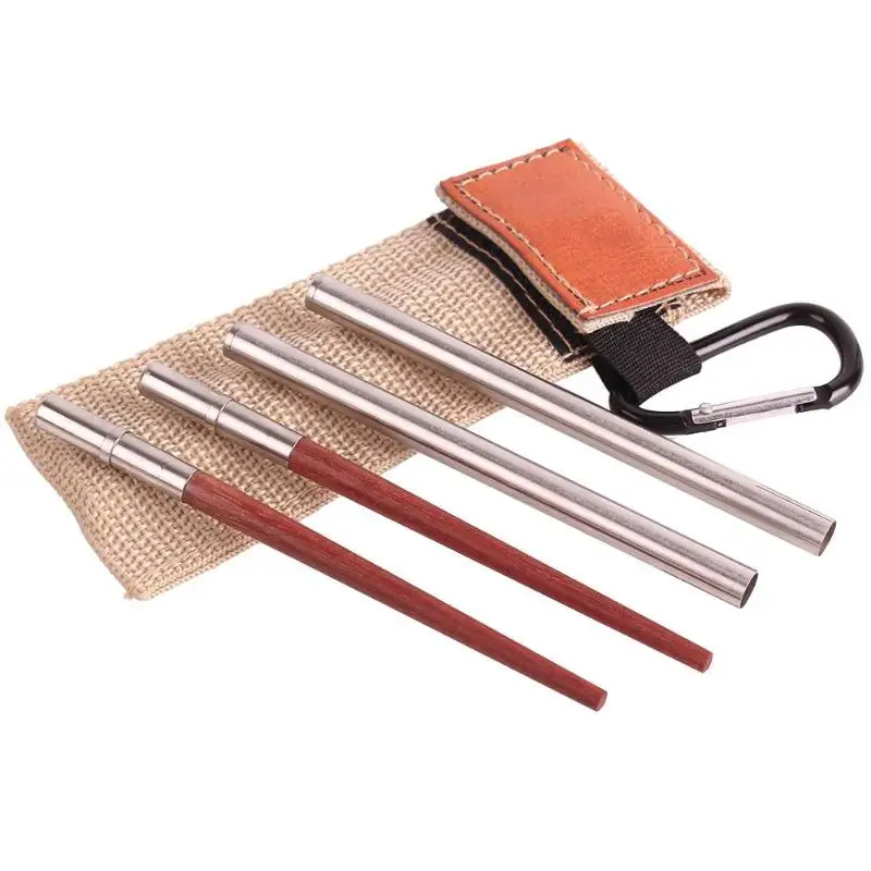 

1 Pair Chopsticks for Travel Outdoor Camping Picnic Foldable Folding Chopsticks Tableware Retractable Chopsticks