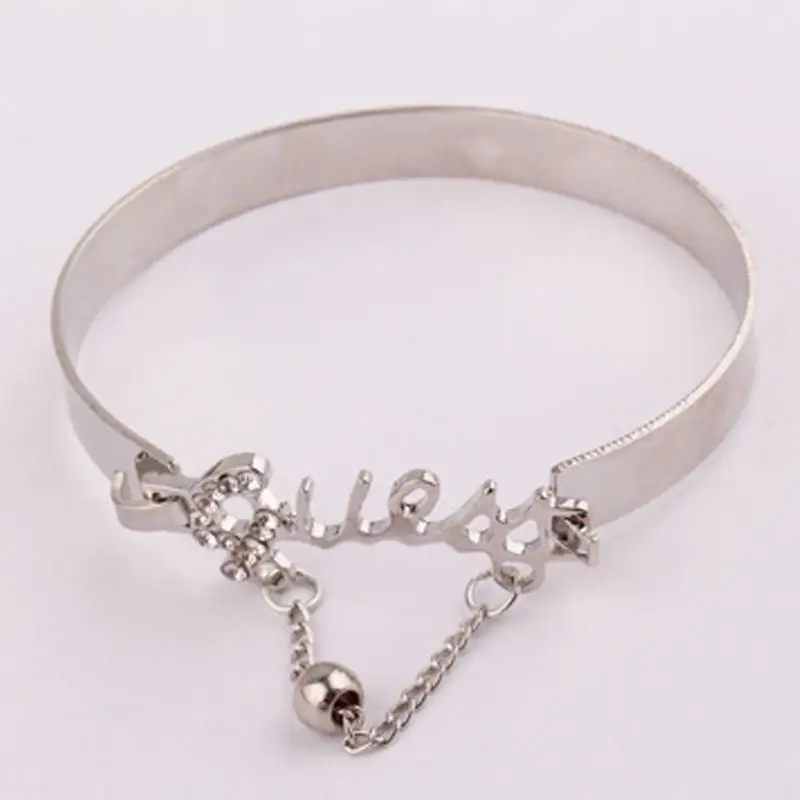 Модные ювелирные изделия любовь эксклюзивный Браслет аксессуар горный хрусталь Декор Стильное кольцо с цепочкой на руку для женщин