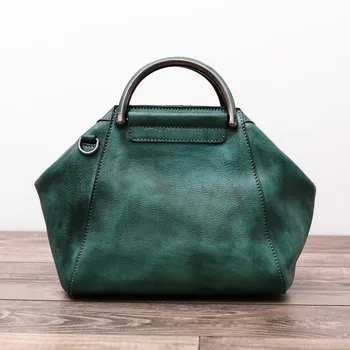 

2018 New Handmade Hobos Genuine Leather Soft Vintage Women Handbag Shoulder Messenger Bag Real Cowhide Feminina Hobo Totes