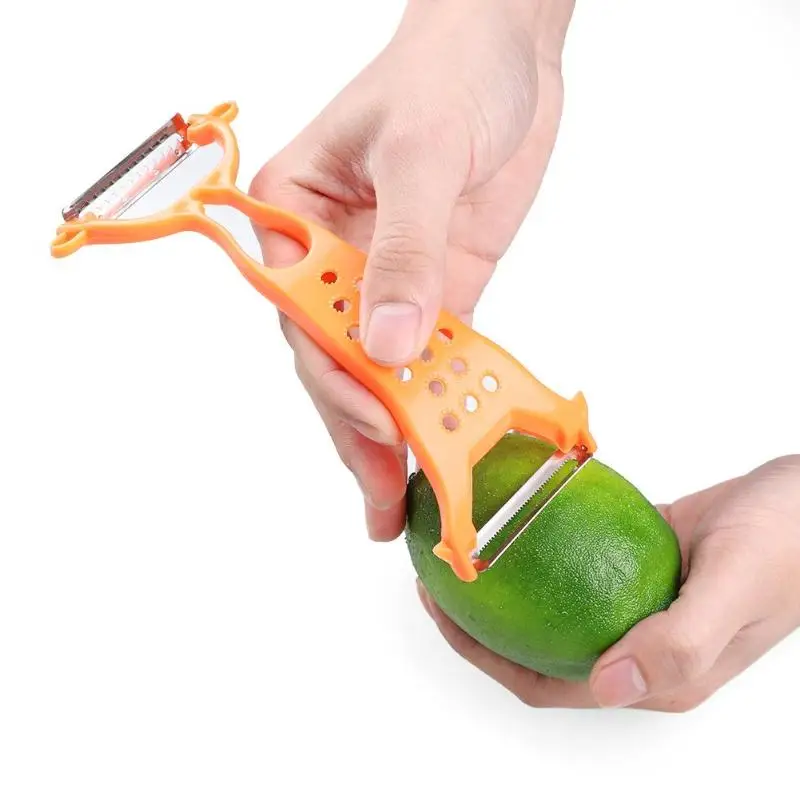 Пластиковая Овощечистка для фруктов, овощей, нож для чистки и нарезки соломкой, резак с двойной головкой, терка для картофеля, моркови, кухонный фруктовый Veegtable инструмент