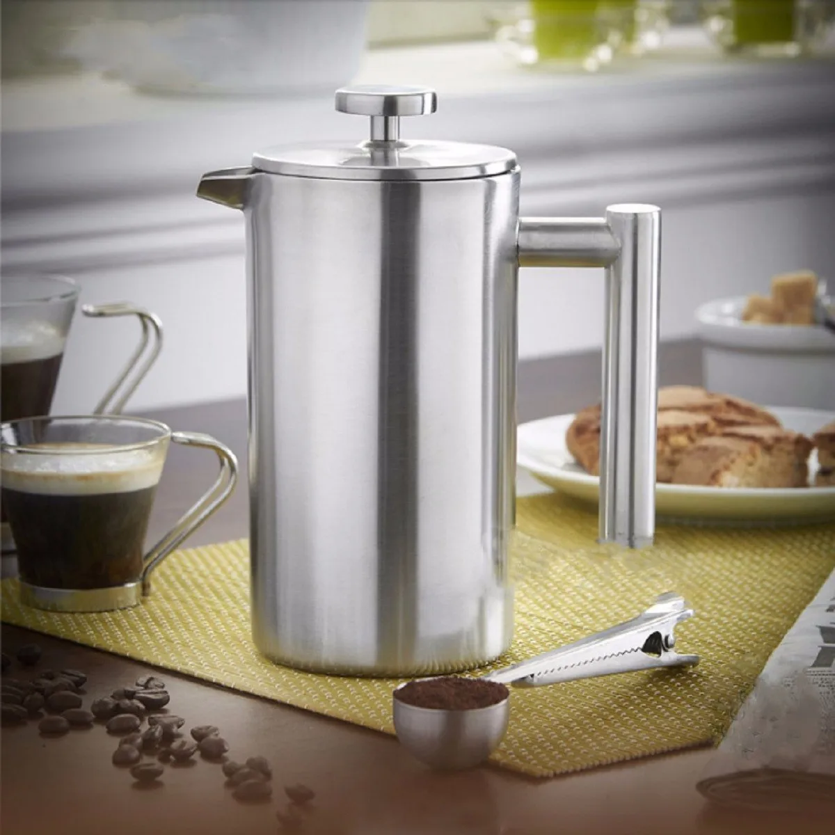 350/1000ML French Press Coffee Maker Best Double Walled Stainless Steel