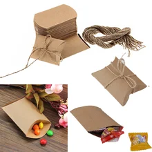 Набор 50 старинный крафт коричневый потертый деревенский конфеты подарок коробки, свадьба, день рождения Engagements юбилеи полезный подарок на вечеринку