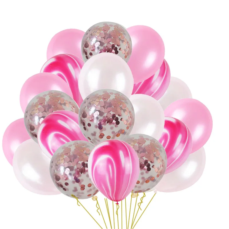 

20Pcs 12inch Agate Marble Latex Balloon Foil Confetti Balloons Set Baby Shower Birthday Wedding Party Decoration Favor Supplies