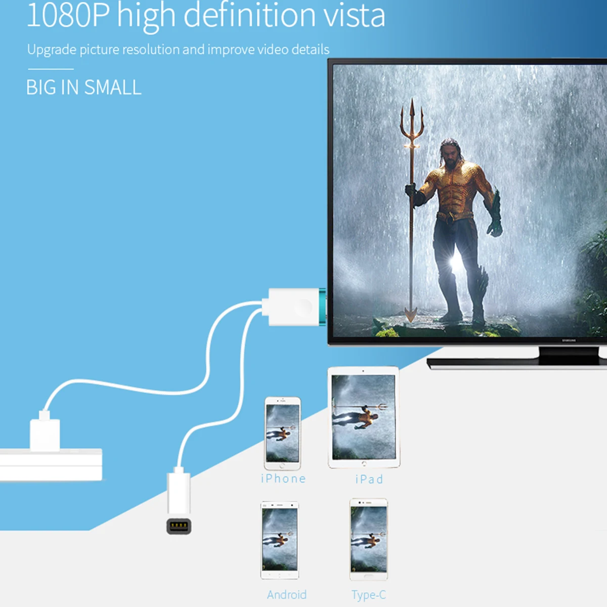 SOONHUA Mini USB к HDMI кабель HD видео линия адаптер 1080P Lightning Micro Type C Интерфейс|Кабели HDMI| |