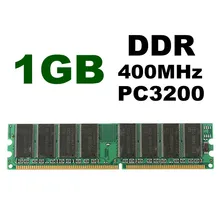 1 pces 1 gb ddr 400 mhz pc3200 não-ecc 184 pinos na memória compatível de baixa densidade desktop memória dimm para ram cpu gpu apu