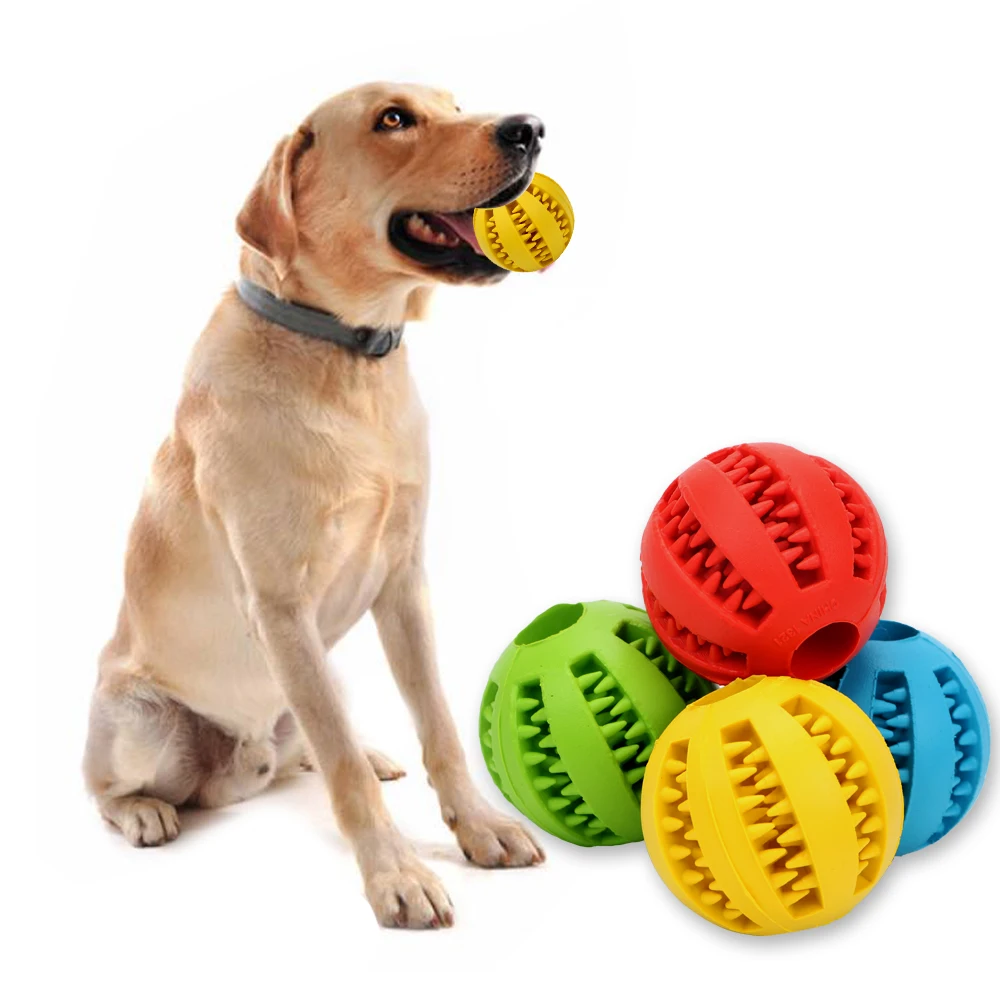 

5cm Diameter Pet Dog Cat Puppy Elasticity Teeth Ball Tooth Cleaning Balls Dog Chew Toy Dog Toy Interactive Rubber Ball