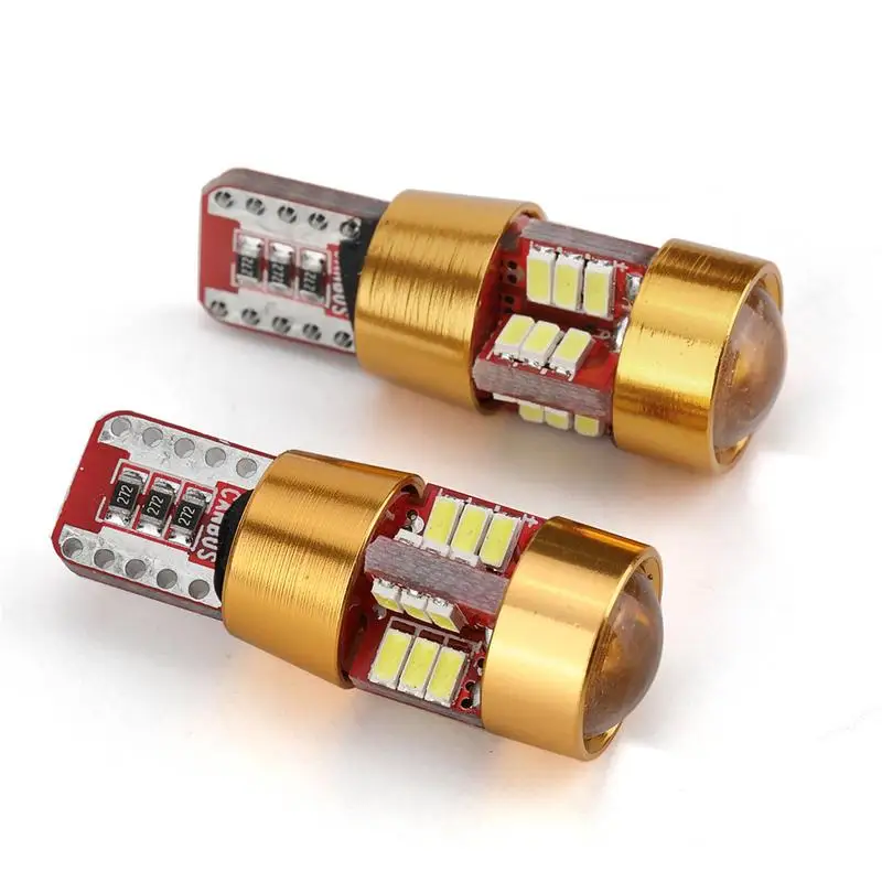 

Set of 2/ 2 PCS T10-27SMD Decoding LED Car Width Lamp Bulb Automative Lighting 27 Lamp Beads Super Bright License Plate Light