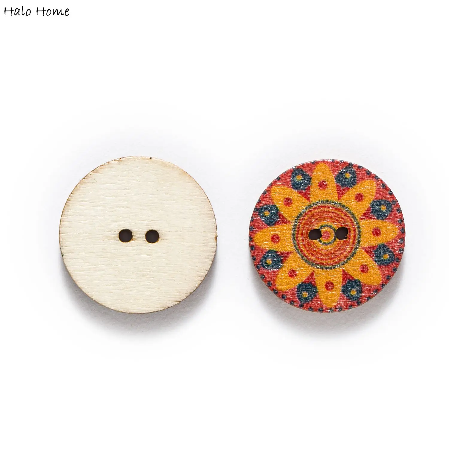 50pcs Gear Wooden Buttons Scrapbook Clothing Crafts Gift Card Sewing t
