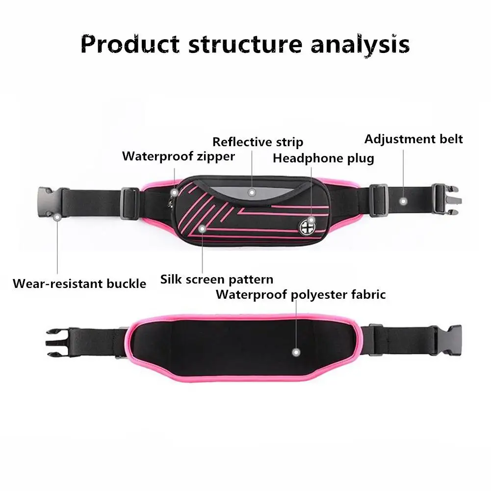 Прямая поставка, Женская и Мужская поясная сумка для бега, водонепроницаемая сумка для велоспорта, походная сумка, уличный спортивный светильник