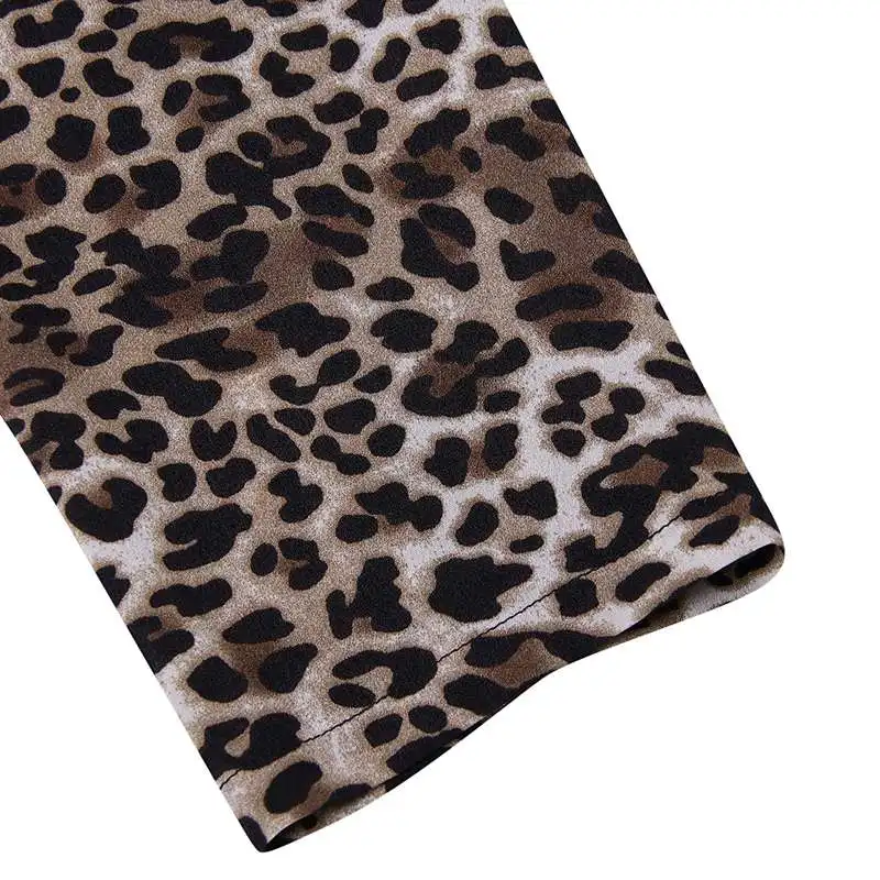 VONDA летняя блуза с леопардовым принтом повседневная женская блуза с длинным рукавом винтажная офисная рубашка асимметричный Длинный топ размера плюс