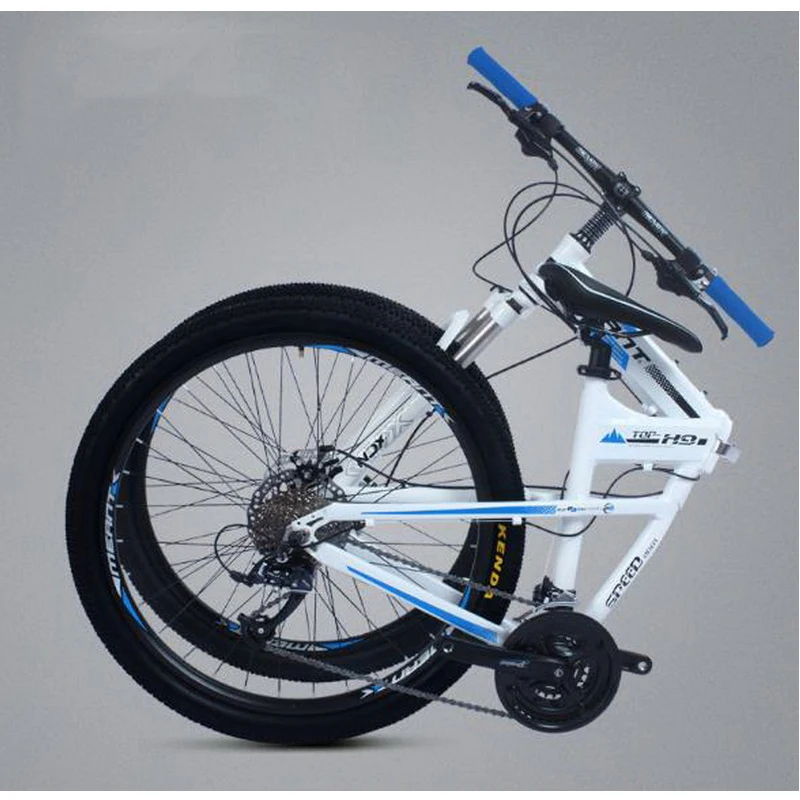 250406/складной горный велосипед/27 с переменной скоростью, рама из алюминиевого сплава, двойной дисковый тормоз, студенческий взрослый велосипед/