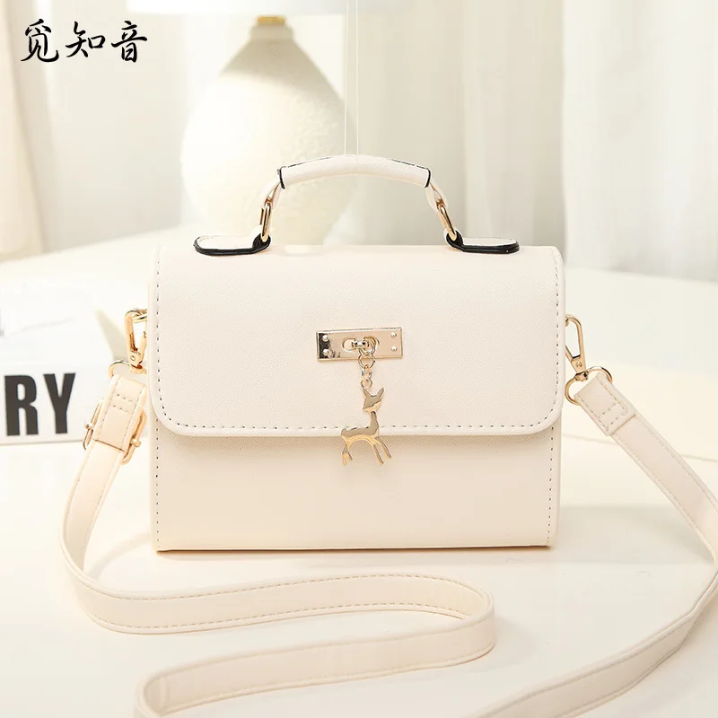 

New Sweet Packet Portable Shoulder Messenger Handbag Quality Pu Leather Fashion Trend Of Small Square Package Mini Women Bag