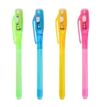 Дети подростков большая голова светящийся свет волшебная ручка УФ рисунок невидимые чернила банкнота контрольная функция ручка маркер ручка детские игрушки