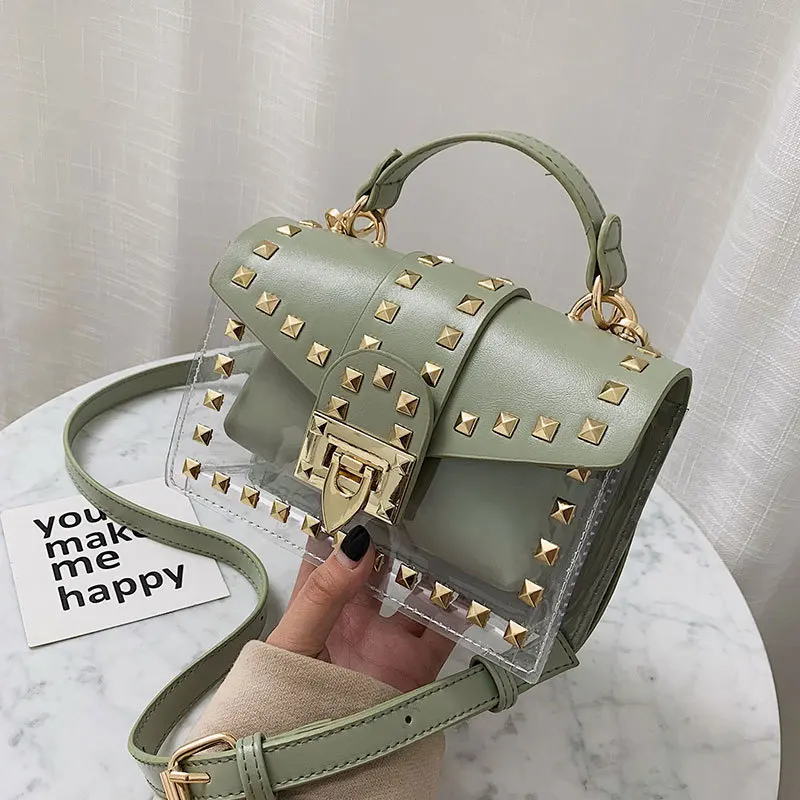 Прозрачная гелевая Сумка Tote сумки через плечо для женщин Лето 2019 г. ПВХ роскошные