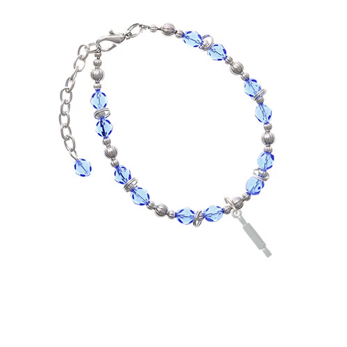 Rolling Pin Light Blue Beaded Bracelet |