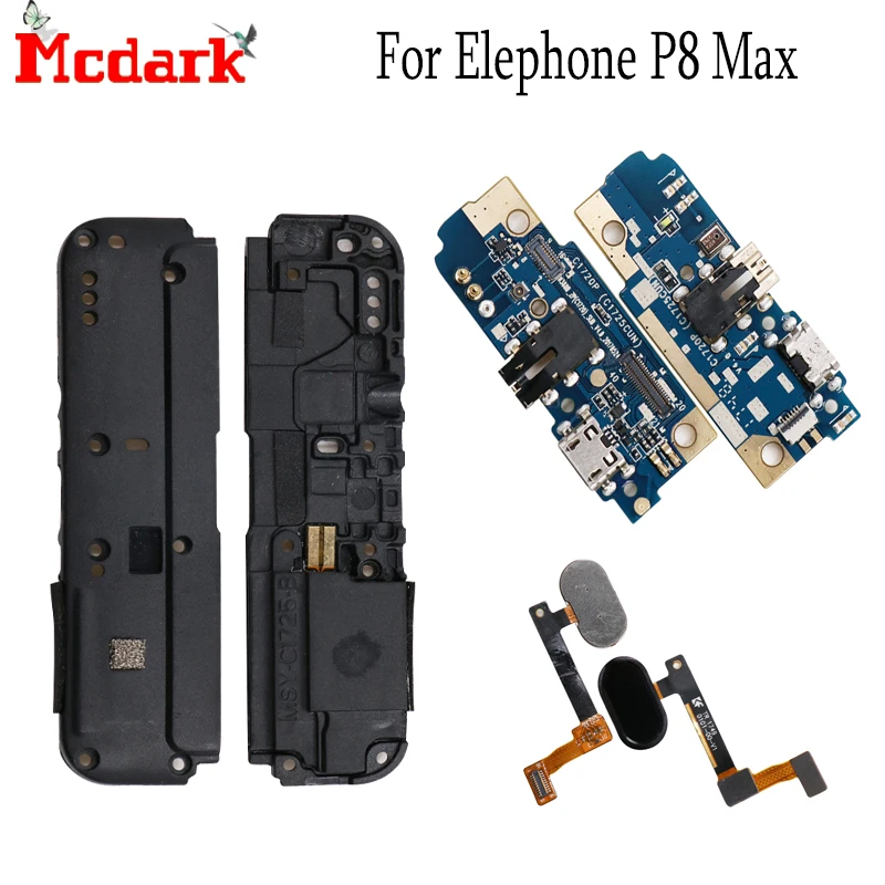 

For Elephone P8 Max Repair Accessories Fingerprint Key USB Plug Charge Board with Micor phone Loudspeaker For Elephone P8 Max